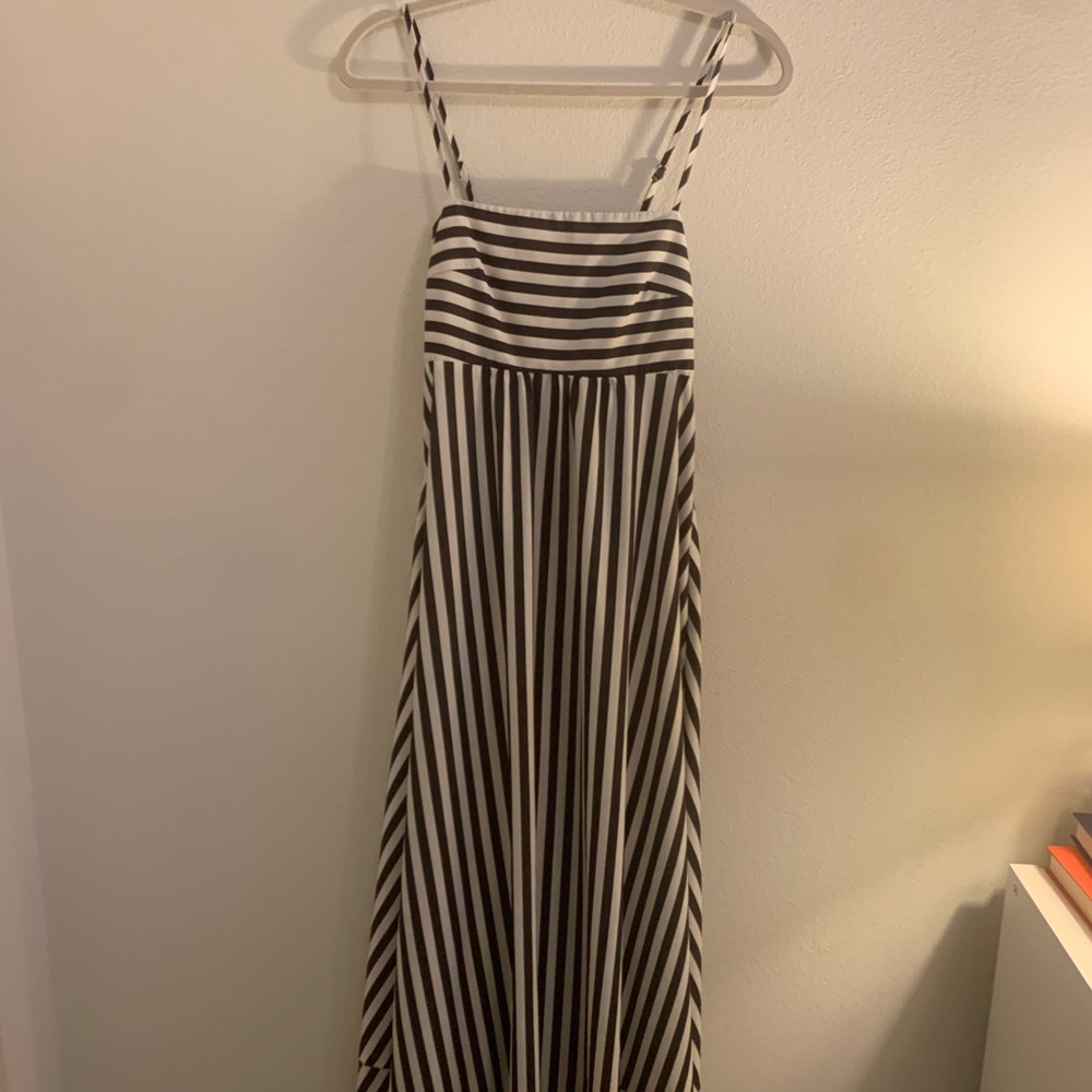 Striped Black and White Maxi Dress